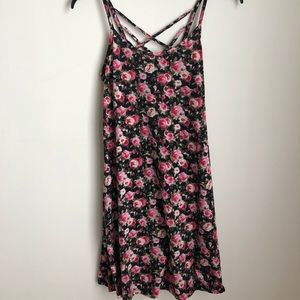 Xhiliration Rose Printed Sundress